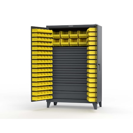 Strong Hold 12 GA Mobile Computer Cabinet with Retractable Keyboard 25-CC-242-RK-CA