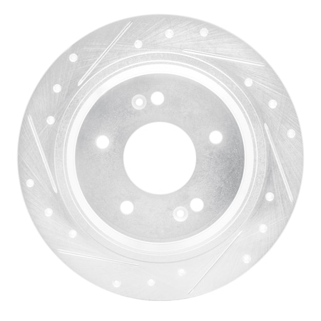 Dynamic Friction Co DFC Brake Rotor - Drilled and Slotted - Silver 631-03063L