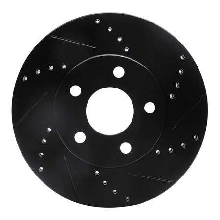 Dynamic Friction Co DFC Brake Rotor - Drilled and Slotted - Black 633-47033R