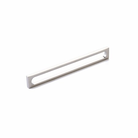 Schaub 8-3/8in Cafe Modern Oval Slot Cabinet Pull with 8in Center to Center Polished Nickel Finish 10034-PN