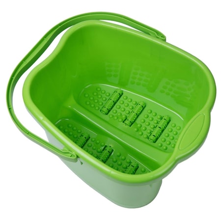 Vigor 9.25 x 14.5 x 13.5 in. Foot Massage Spa Bath Bucket, Green - Small VI2641967