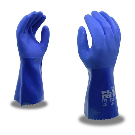 Flex-Rite Glove, Cold Resistant, Sz L, Blue PVC, PK12 5320L