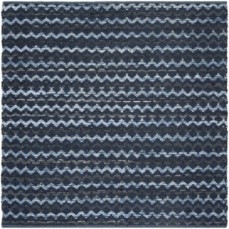 Safavieh Montauk Hand Woven Square RugTurquoise & Blue & Black 6 x 6 ft. MTK120N-6SQ