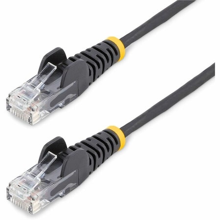Startech.Com 30ft Black Slim CAT6 Ethernet Cable, Snagless, 100W PoE, UTP, LSZH, 28AWG Bare Copper Wire, Slim RJ N6PAT30BLKS