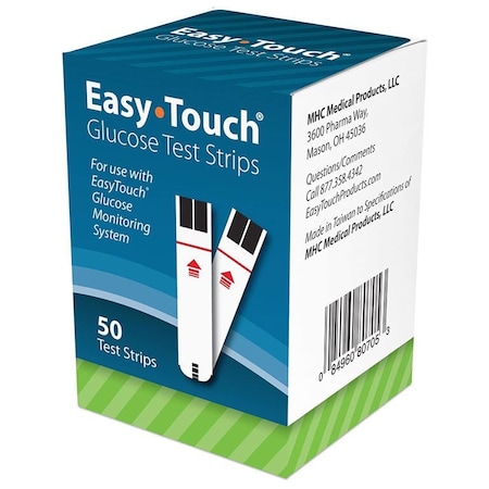 Mhc EasyTouch Blood Glucose Test Strips, 50PK 807050