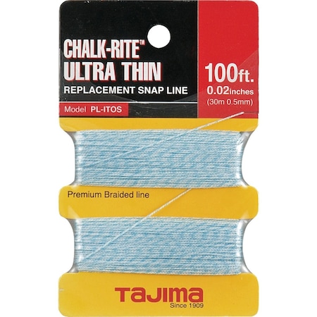 Tajima Chalk-Rite 100 Ft. Braided Nylon Ultra Thin Chalk Line PL-ITOS