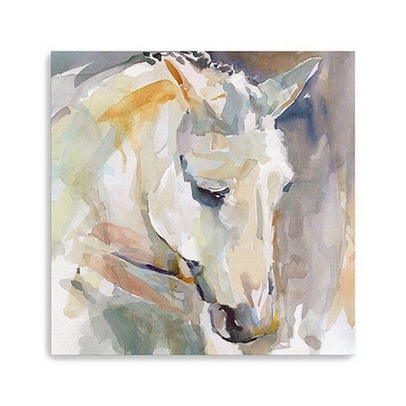 Homeroots 30" x 30" Abstract Watercolor Horse Canvas Wall Art 398930