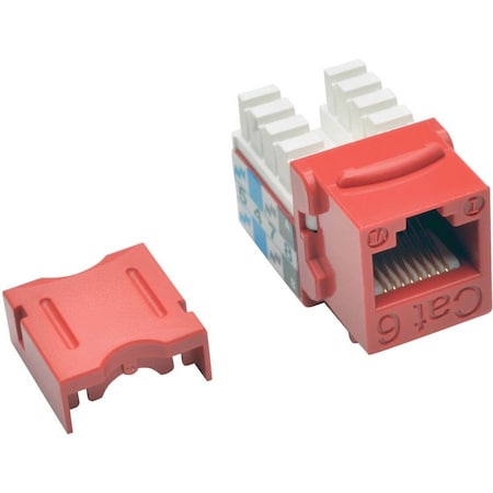 Eaton Tripp Lite Series Cat6/Cat5e 110 Style Punch Down Keystone Jack - Red, TAA N238-001-RD