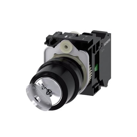 Siemens RONIS key-operated switch, 22 mm, round, plastic, lock number SB30 3SU1100-4BF11-3BA0
