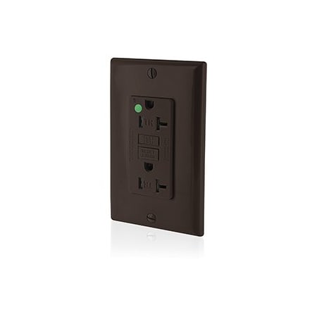 Leviton Self-Test GFCI Receptacle, Hospital Grade, 20 Amp, 125 Volt, 5-20R NEMA GFTR2-HG