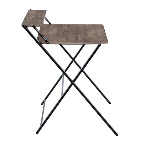 Homeroots 32" Brown and Black Computer Desk 568254