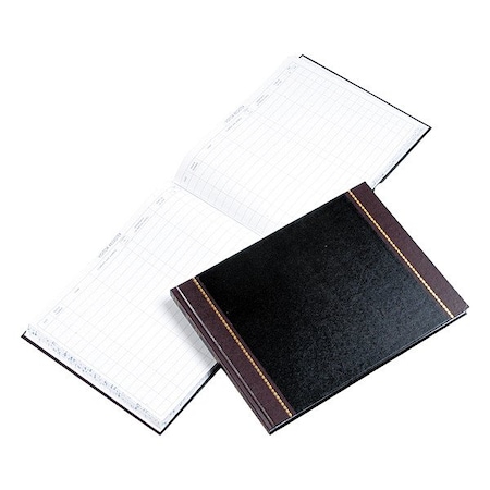 Wilson Jones Visitors Register Book, 12 1/4 in L, Black S491