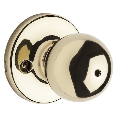Kwikset Privacy Door Knob, Polished Brass 300P3CP