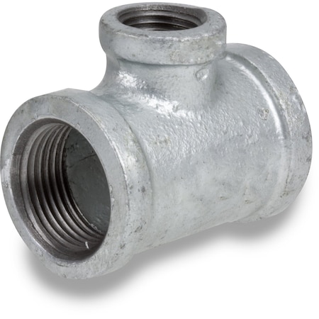 Usa Industrials Pipe Fittings, Galvanized Malleable Iron, Class 150, Reducing Branch Tee, 2in x 1/2in NPT Female ZUSA-PF-20962