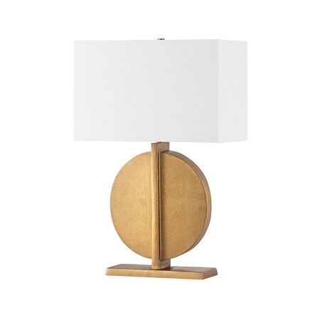 Troy Lighting Colma 1 Light Table Lamp 10.5 In. Patina Brass PTL7026-PBR