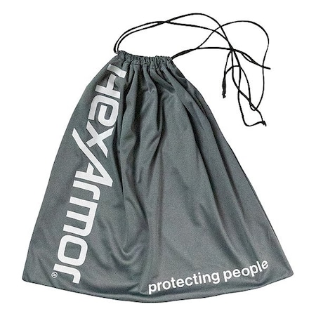 Hexarmor Microfiber Pouch, For Use With HexArmor Face Shields, HexArmor Helmets Grey; White 17-33001