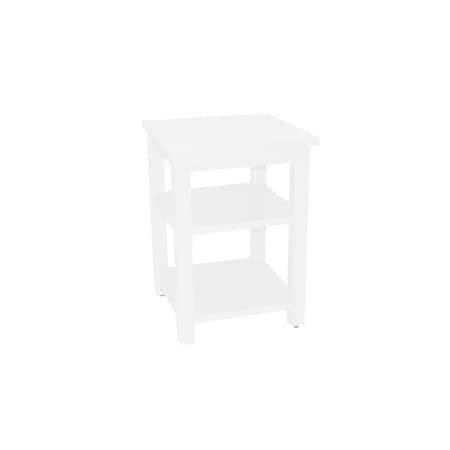 Homeroots 28" White Solid Wood Nightstand 548326