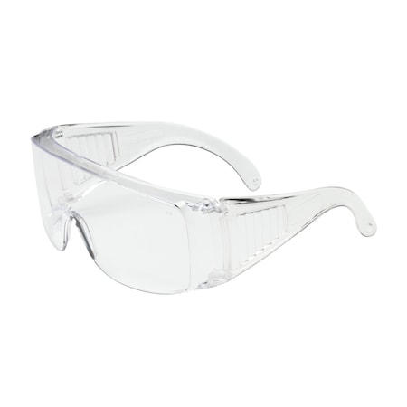 Bouton Optical OTG Rimless Safety Glasses with Clear Temple and Clear Lens, Dispenser Box 250-99-0980DP