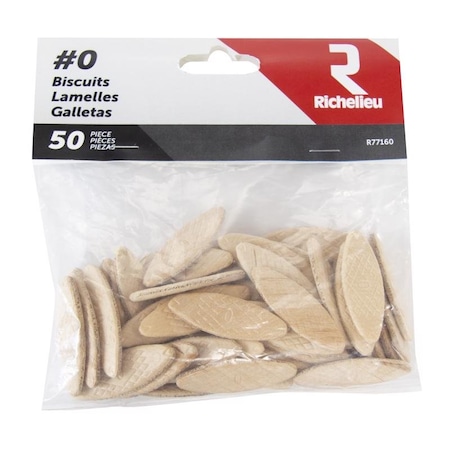 Richelieu Fluted Wood Plate Joining Biscuits .63 in. D X 1.85 in. L Natural, 50PK R77160