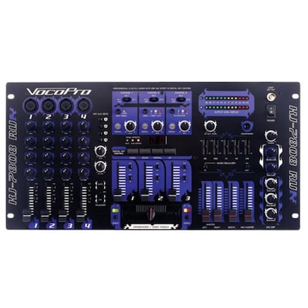 Vocopro KJ-7808RV KJ/DJ/VJ Mixer w/ DSP Mic Effect and Digital Key Control KJ-7808RV