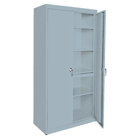 Steel Cabinets Usa Adjustable Storage Cabinet, 72 in H, 48 in W, Denim Blue, 4 Shelves AAH-48RBMAG1-DB