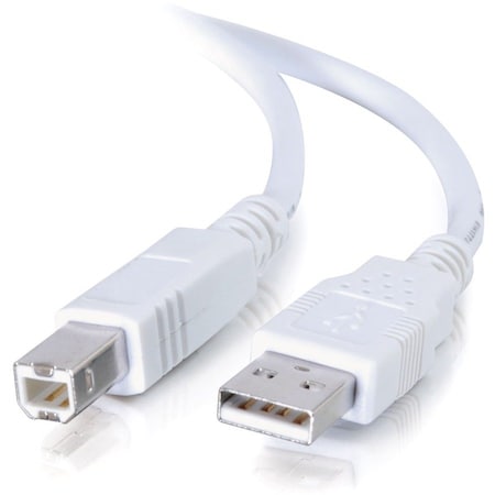 C2G 3m USB 2.0 A/B Cable - White - Type A Male - Type B Male - 9.84ft - White 13400