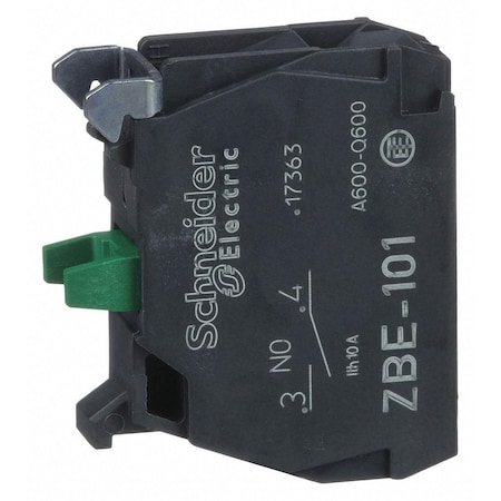 Square D Harmony, 22mm Push Button, add on contact block, 1 NO, screw clamp terminal, PRICED AND SOLD PER EA ZBE101