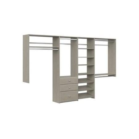 Easy Track Dual Tower 10-foot Deluxe Closet Organizer Kit, Weathered Grey PH45-CG