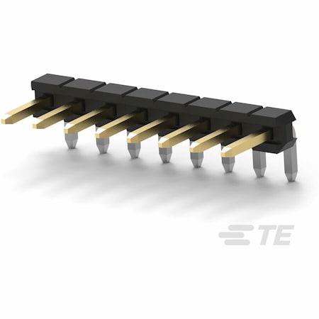 Te Connectivity Board Connector, 8 Contact(S), 1 Row(S), Male, Right Angle, Solder Terminal, Black Insulator 2842123-8
