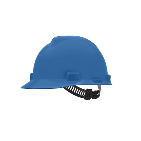 Msa Safety V-Gard Slotted Cap, Staz-On Suspension, Type I, Class E, Blue 463943