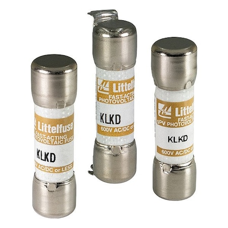 Littelfuse Fuse, KLKD Series, Fast-Acting, 600 V AC, Non-Indicating KLKD.500
