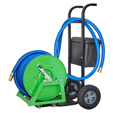 Underhill Field Caddie Hose Cart w/ Reel and 10 ft Leader Hose, 3/4'' HC-HT-075