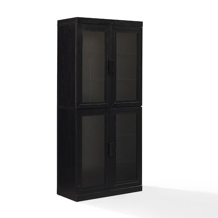 Crosley Essen Glass Door Kitchen Pantry Storage Cabinet KF33062BK