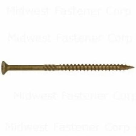 Saberdrive 50748 Deck Screw, No 10 Thread, 4 in L, Serrated Thread, Bugle Head, Type 17 Point, Steel, 49 PK M50748