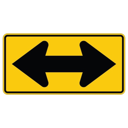 Sign Solutions Usa Traffic Sign, 36 in Width, Aluminum Sign, Horizontal Rectangle DUS10DFY3618W1-7