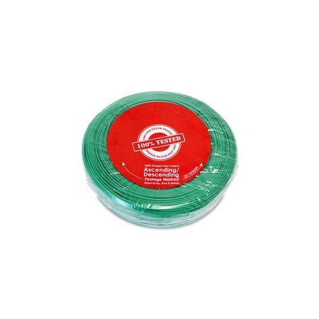 Cable Wholesale Security/Alarm Wire, Green, 22/2 (22AWG 2 Conductor), Stranded, CMR / In-wall rated, Coil Pack, 10K4-02512BF