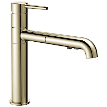 Delta Trinsic Single Handle Pull-Out Kitchen Faucet In Polished Nickel 4159-PN-DST
