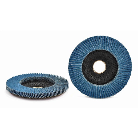 Superior Abrasives FLAP DISC BLAC-KUT ZIRC HIGH DENSITY XL 4.5 X 7/8 TYPE-27 40grit A010352