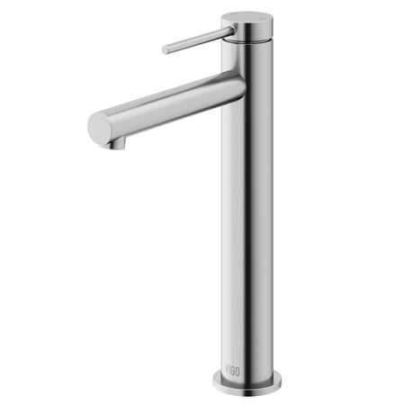 Vigo Jewel Single-Hole Single Handle Bathroom Vessel Faucet in Brushed Nickel VG03037BN
