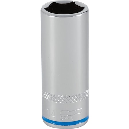 Channellock 1/4'' Drive 14 mm 6-Point Deep Metric Socket 350915