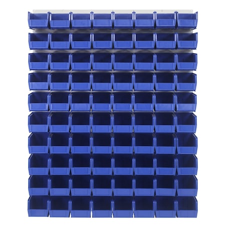 Quantum Storage Systems 48X61 HC LOUVERED PANEL W/80 BINS BLUE QLP-4861HC-230-80BL