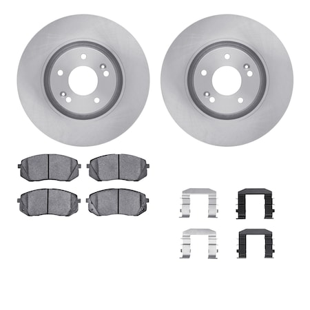 Dynamic Friction Co DFC Brake Rotor with 5000 Brake Pads and Hardware Kit 6512-03118