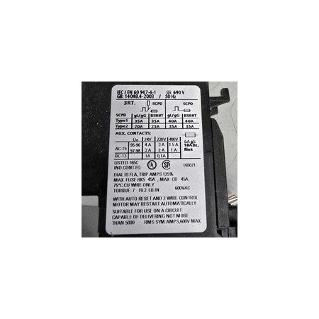 Siemens SIRIUS Thermal Overload Relay 3RU1116-1KB0