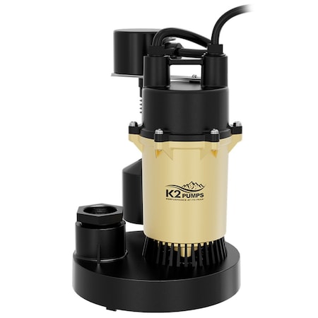 K2 Pumps 1/2 HP Sump Pump with Direct-in Vertical Switch SPA05001VDK