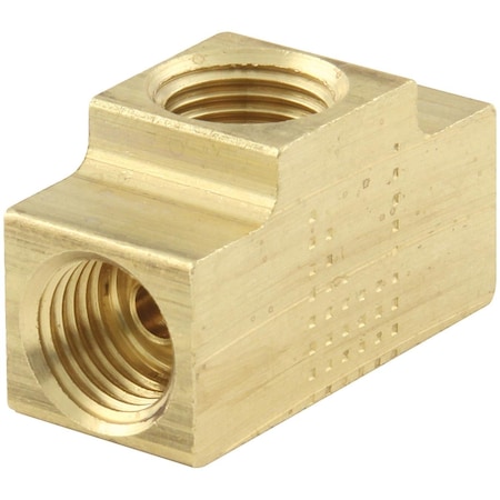 Allstar Performance 0.18 in. Inverted Flare Tee with 0.12 in. NPT Female, Natural ALL50137