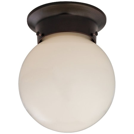 Boston Harbor Single Light Ceiling Fixture, 120 V, 60 W, 1-Lamp, A19 or CFL Lamp, Bronze Fixture F301-3375-ORB