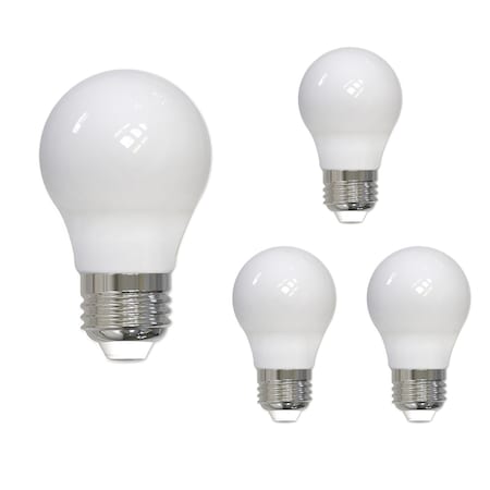 Bulbrite LED Filament PK of (4) 7 W Dimmable A15 Light Bulb with Milky Glass Finish and E26 Base, 2700K 861635