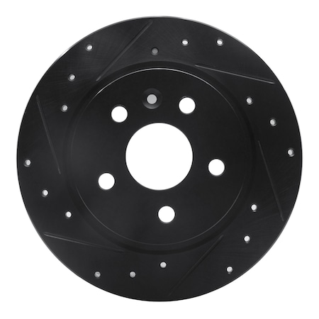Dynamic Friction Co DFC Brake Rotor - Drilled and Slotted - Black 633-45018L