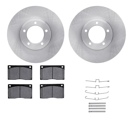 Dynamic Friction Co DFC Brake Rotor with 5000 Brake Pads and Hardware Kit 6512-20034
