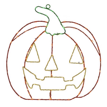 Celebrations Multicolored LED Prelit Smiling Pumpkin Halloween Decor 14-03040A